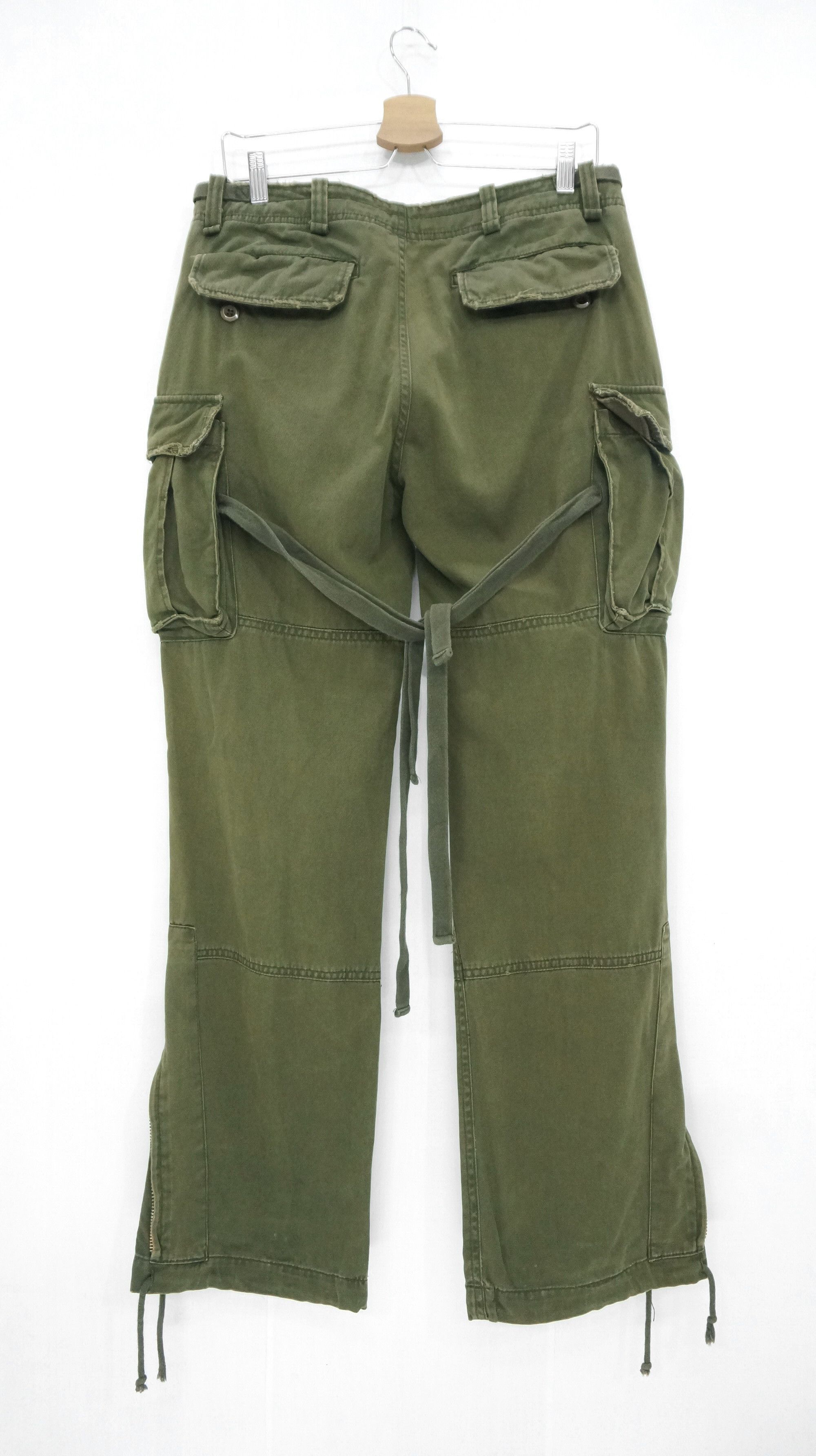 Japanese Brand VTG 🔥 MANGROVE Japan Distressed Tactical Bondage Cargo Pant Size US 31 - 4 Thumbnail