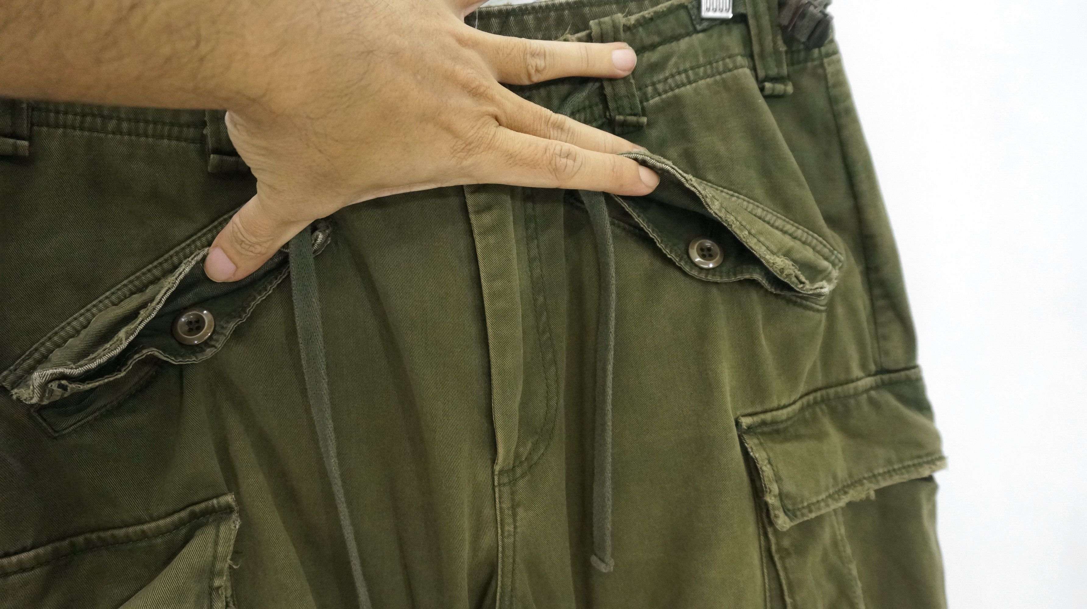 Japanese Brand VTG 🔥 MANGROVE Japan Distressed Tactical Bondage Cargo Pant Size US 31 - 8 Thumbnail