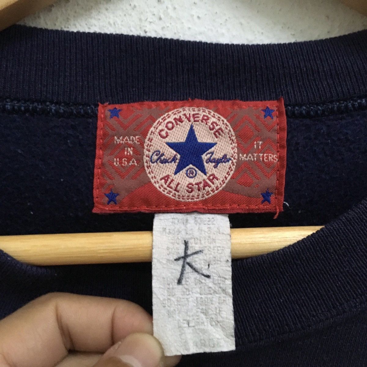 Converse × Vintage Vintage CONVERSE All Stars Big Logo Sweatshirt Pullover Size US M / EU 48-50 / 2 - 3 Thumbnail