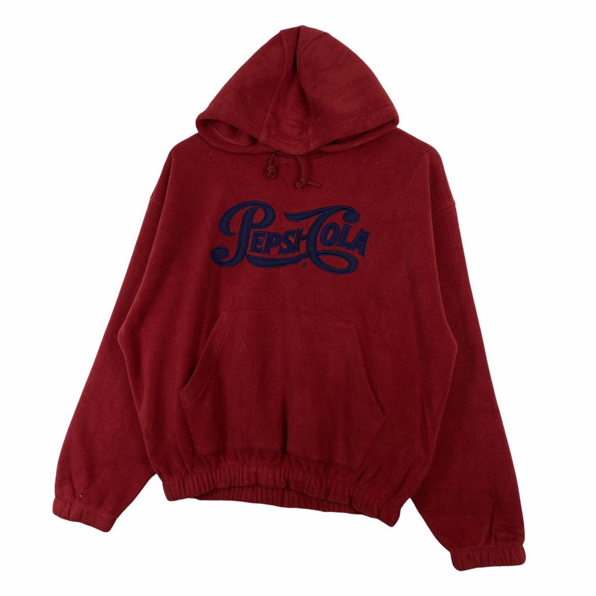 Pepsi × Vintage Vintage PEPSI COLA Big Logo Fleece Hoodie Pullover Jumper Size US L / EU 52-54 / 3 - 3 Thumbnail