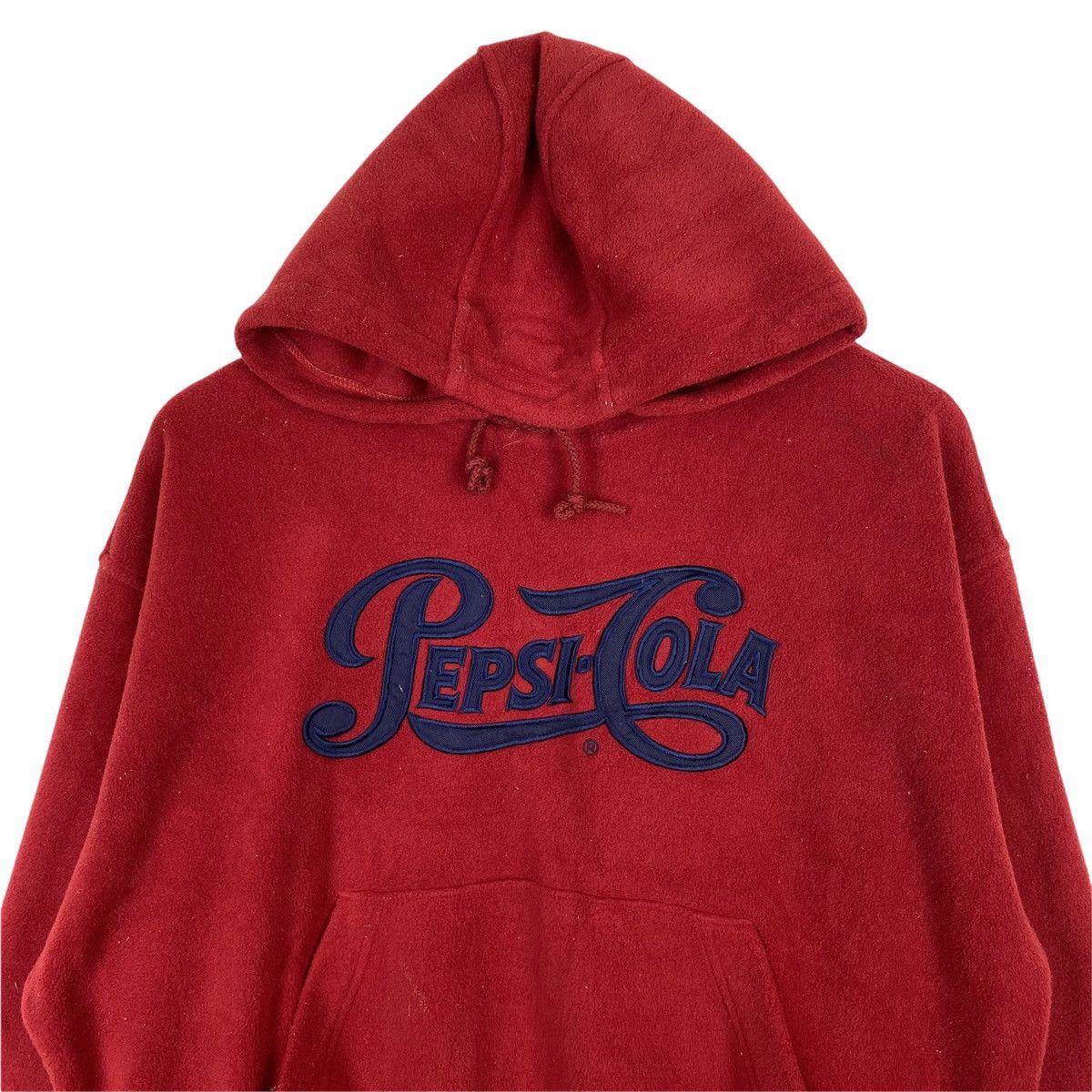 Pepsi × Vintage Vintage PEPSI COLA Big Logo Fleece Hoodie Pullover Jumper Size US L / EU 52-54 / 3 - 4 Thumbnail