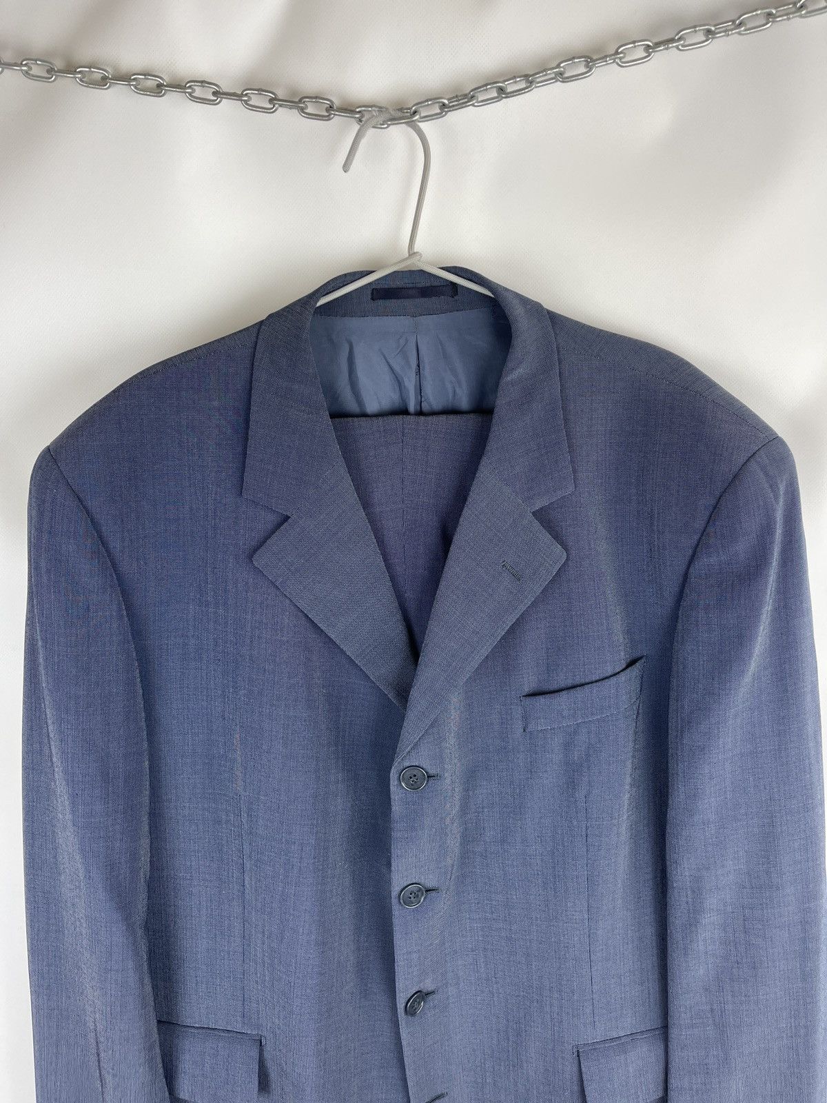 Vintage Yves Saint Laurent pour homme wool shimmer vntg 2 pcs suit Size 46R - 8 Thumbnail