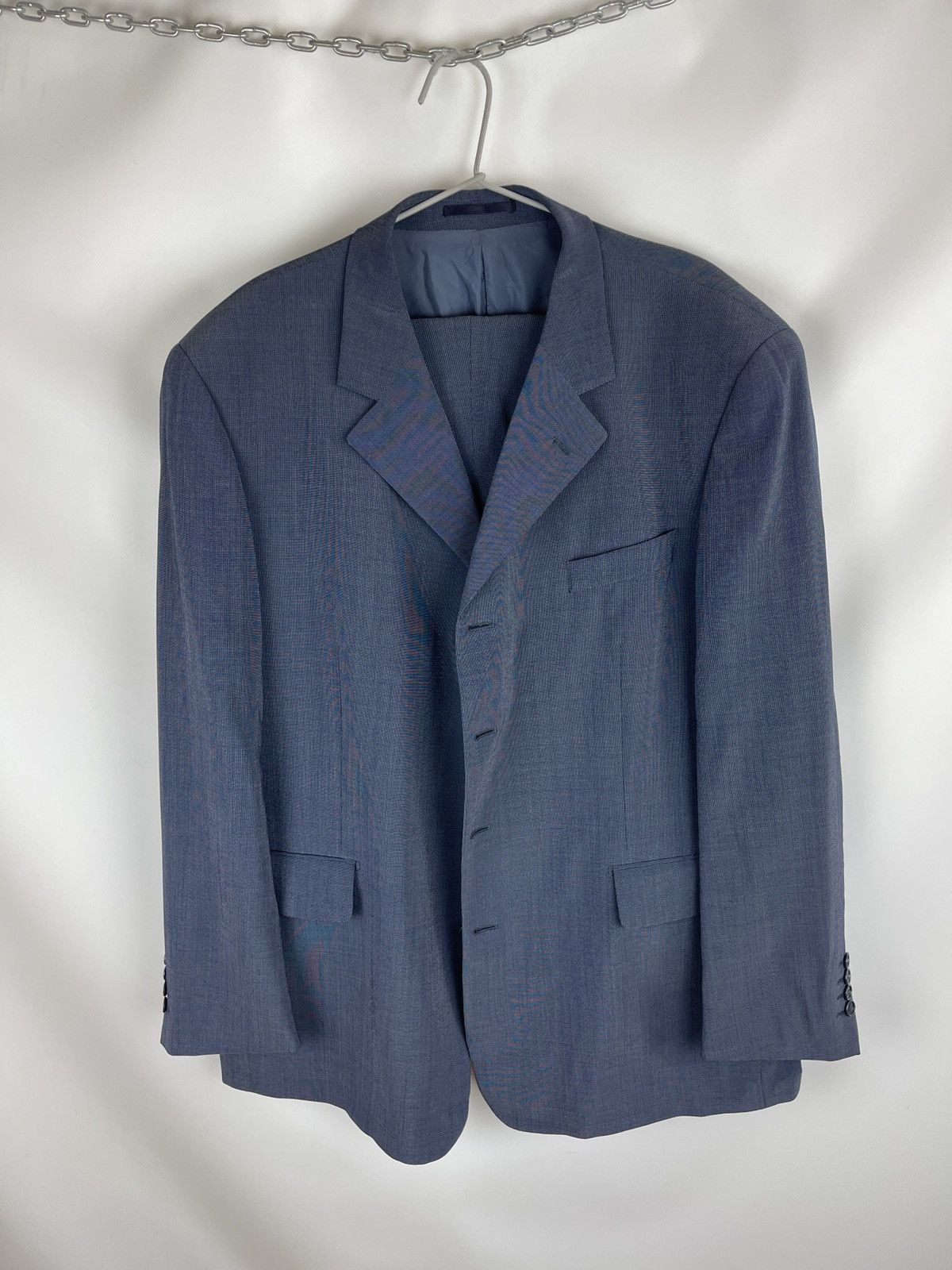 Vintage Yves Saint Laurent pour homme wool shimmer vntg 2 pcs suit Size 46R - 10 Thumbnail