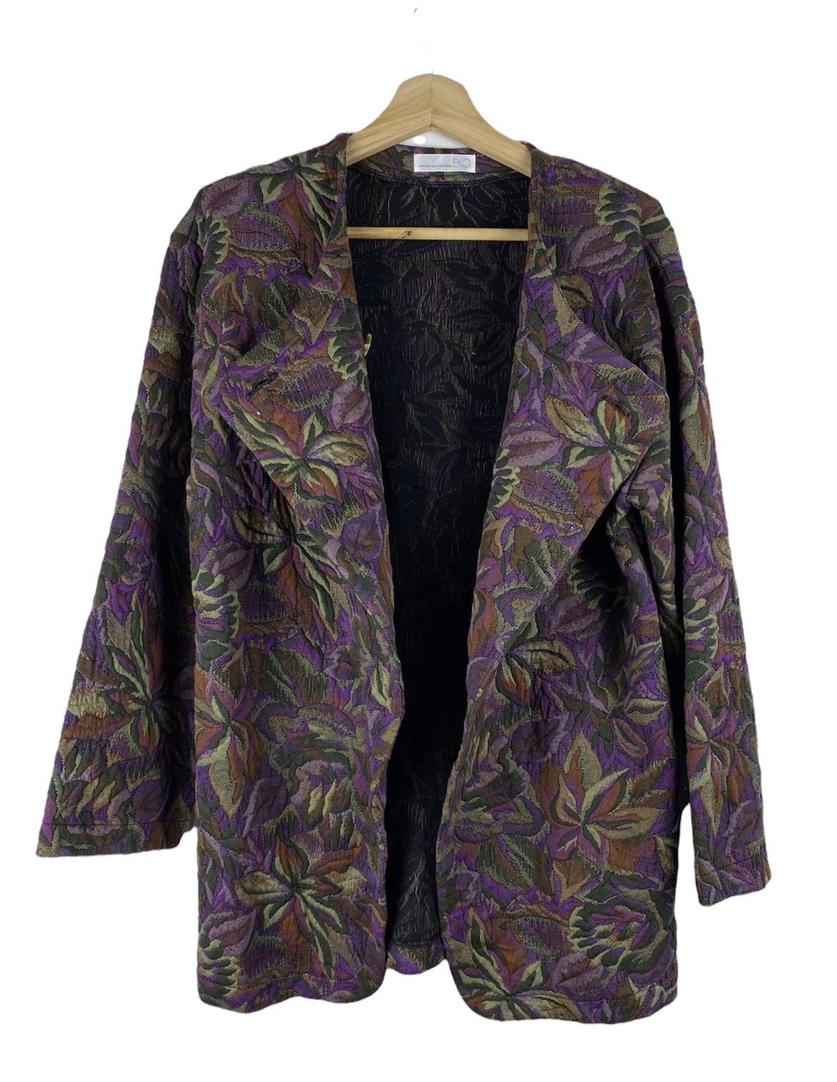 Japanese Brand OFFER 🔥 Vintage Printed Flowers Knit Cardigan Jacket Size US M / EU 48-50 / 2 - 2 Thumbnail