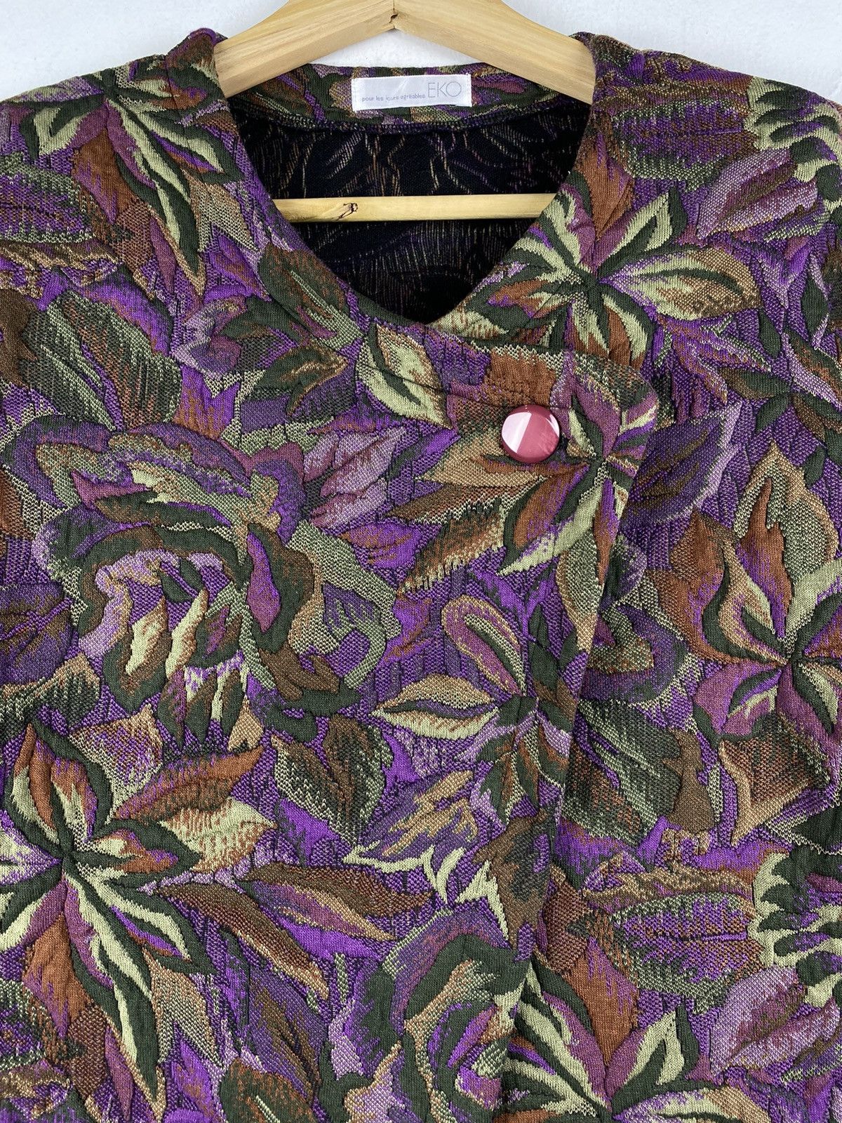 Japanese Brand OFFER 🔥 Vintage Printed Flowers Knit Cardigan Jacket Size US M / EU 48-50 / 2 - 4 Thumbnail
