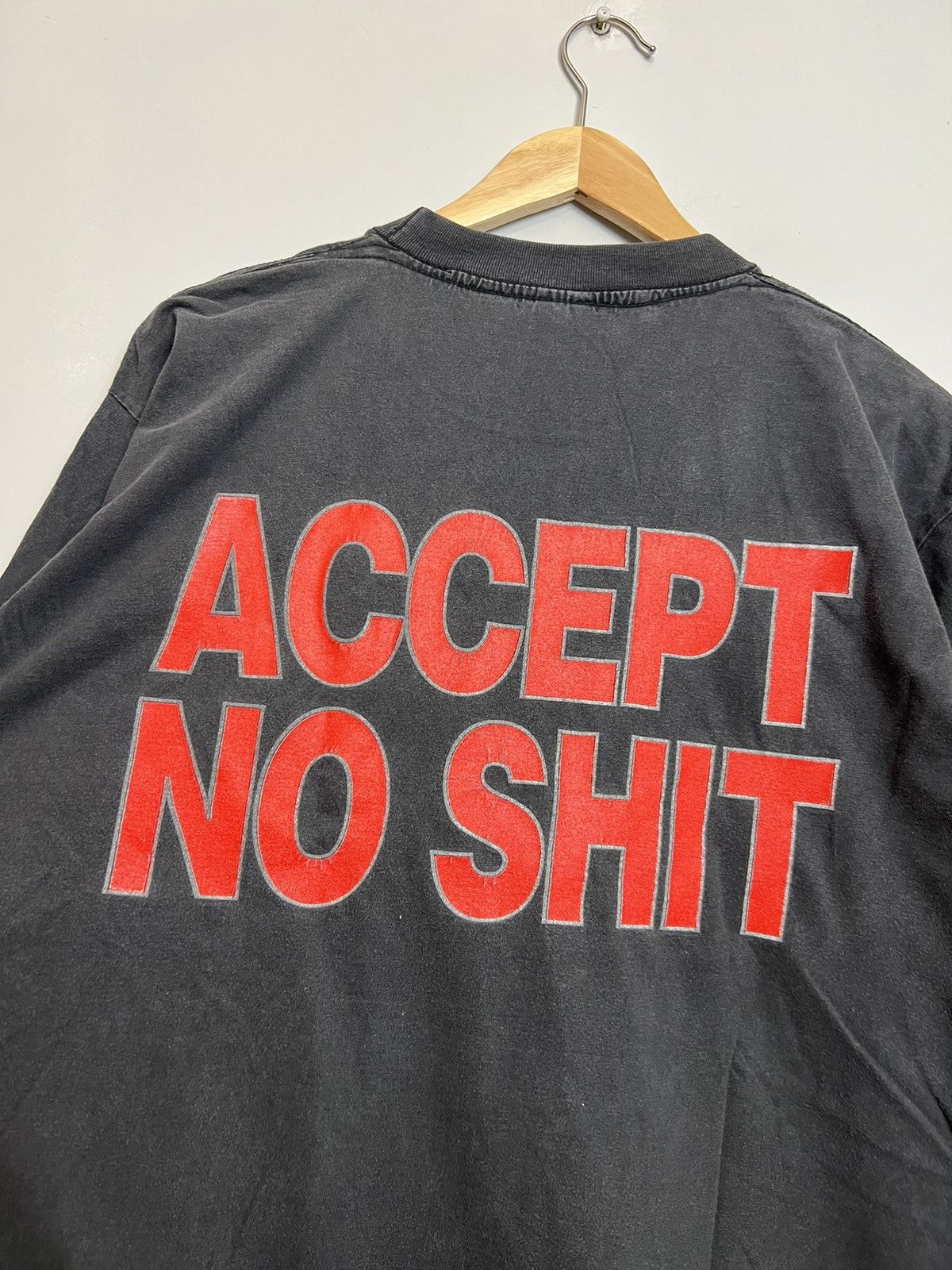 Band Tees Rare Vintage 90s Accept No Shit Metal rock Band Tshirt OG Size US XL / EU 56 / 4 - 4 Thumbnail