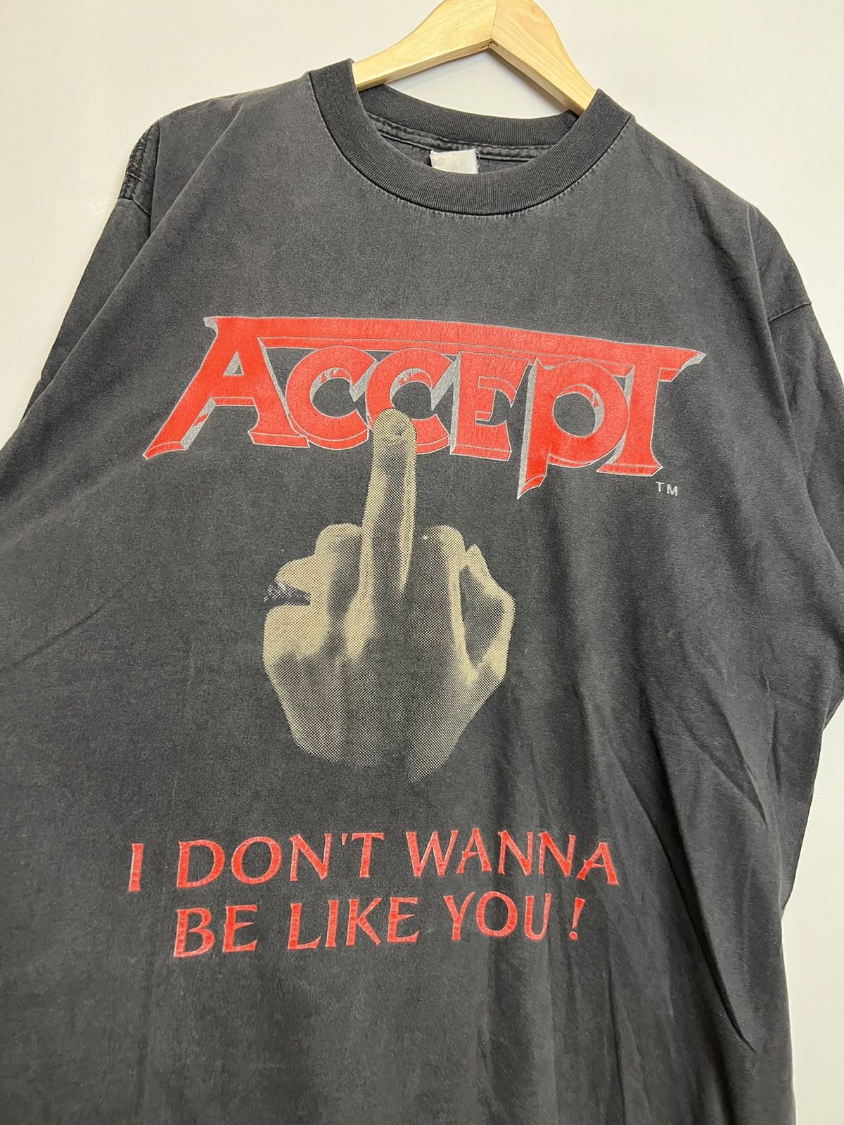 Band Tees Rare Vintage 90s Accept No Shit Metal rock Band Tshirt OG Size US XL / EU 56 / 4 - 3 Thumbnail