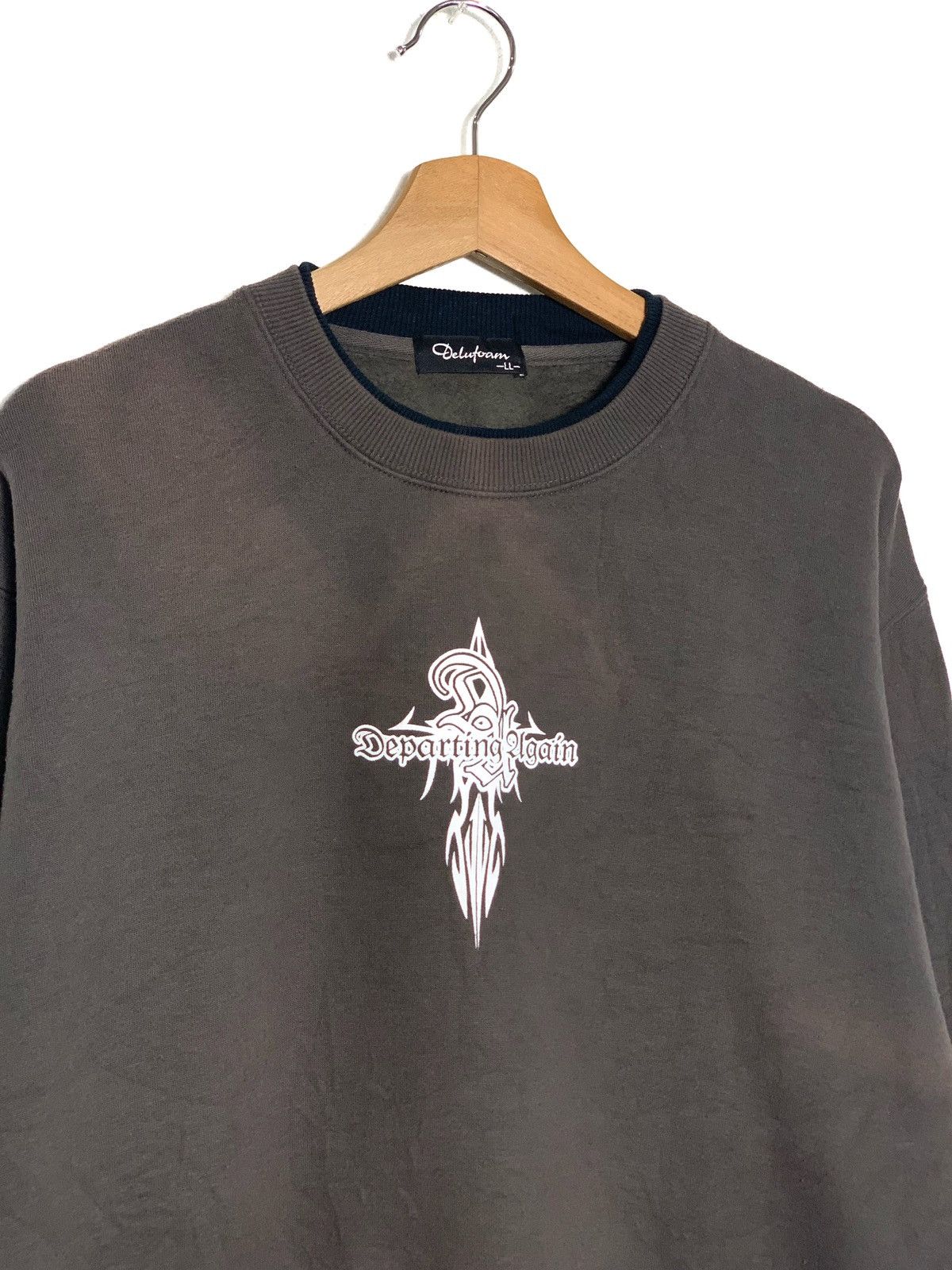 Japanese Brand Vintage Sunfaded Delufoam Departing Again Crewneck Size US XL / EU 56 / 4 - 3 Thumbnail