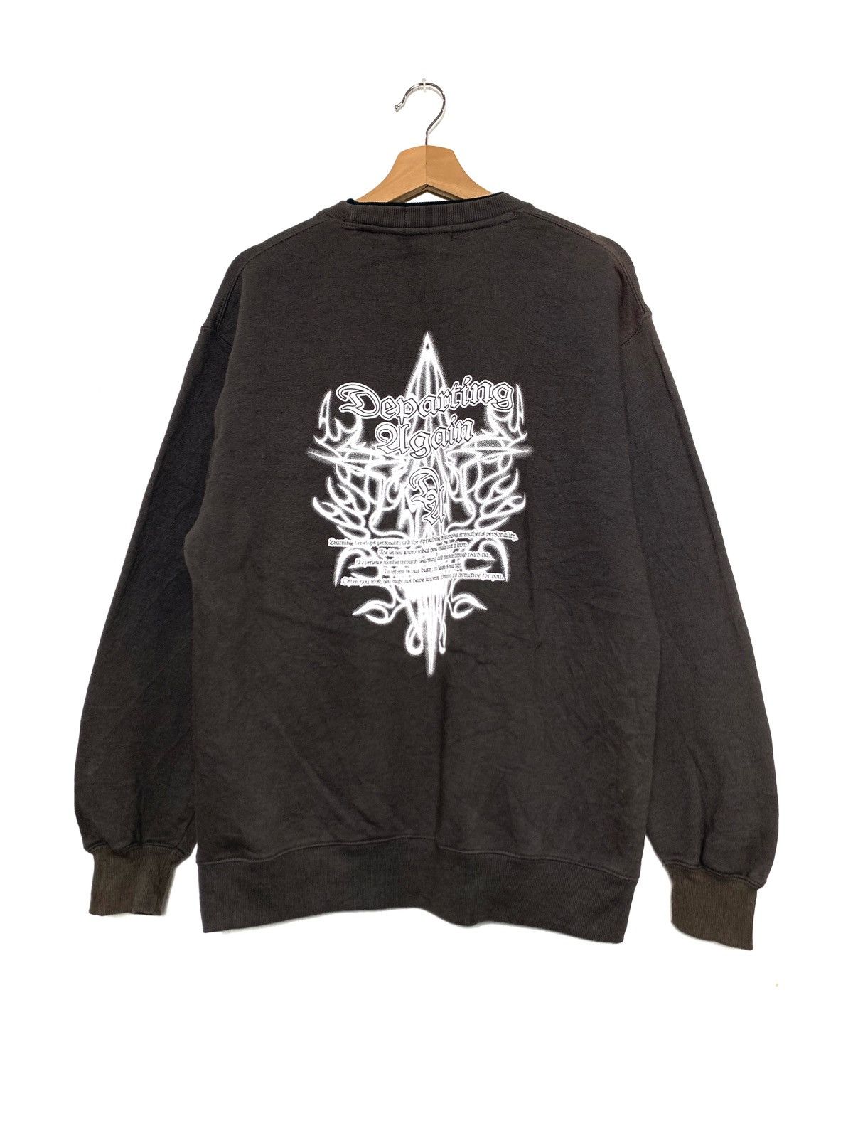 Japanese Brand Vintage Sunfaded Delufoam Departing Again Crewneck Size US XL / EU 56 / 4 - 2 Thumbnail