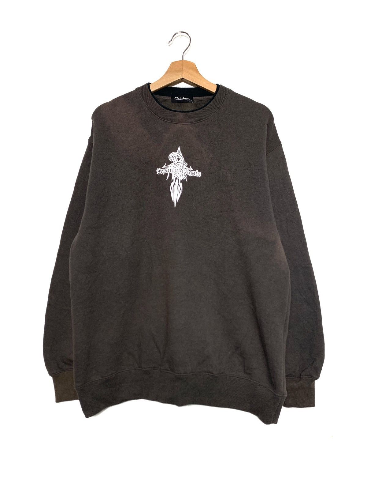 Japanese Brand Vintage Sunfaded Delufoam Departing Again Crewneck Size US XL / EU 56 / 4 - 1 Thumbnail