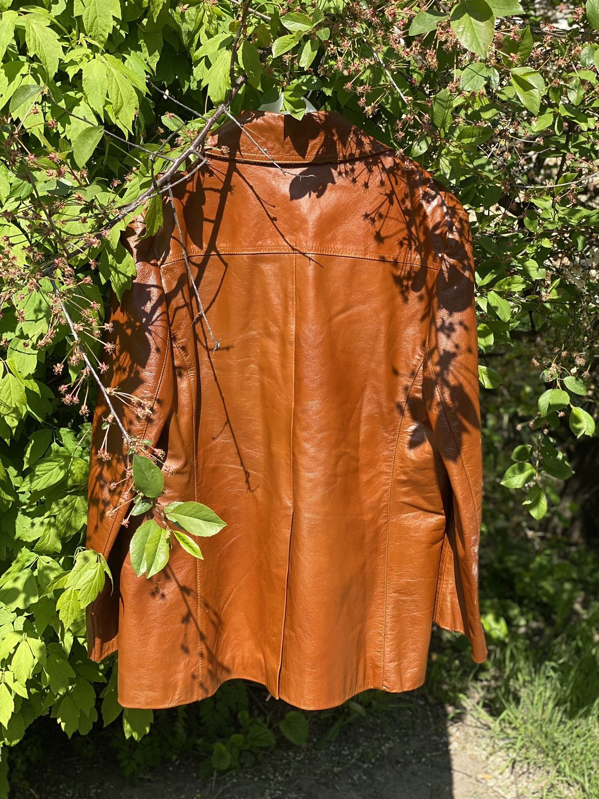 Cowboy Equipment × Vintage 70’s Vintage Brown Leather jacket sharp collar American Rare Size US L / EU 52-54 / 3 - 15 Thumbnail