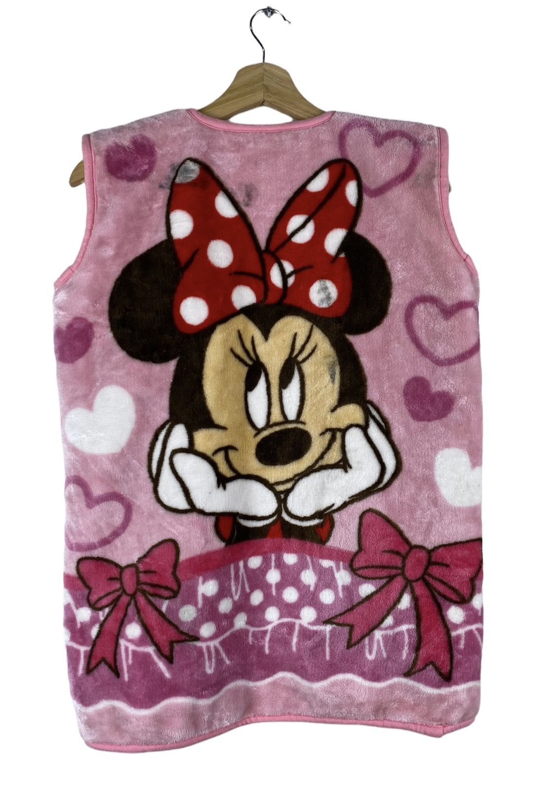 Disney OFFER 🔥 Minnie Mouse Fleece Sherpa Zip Up Vest Size US M / EU 48-50 / 2 - 2 Thumbnail