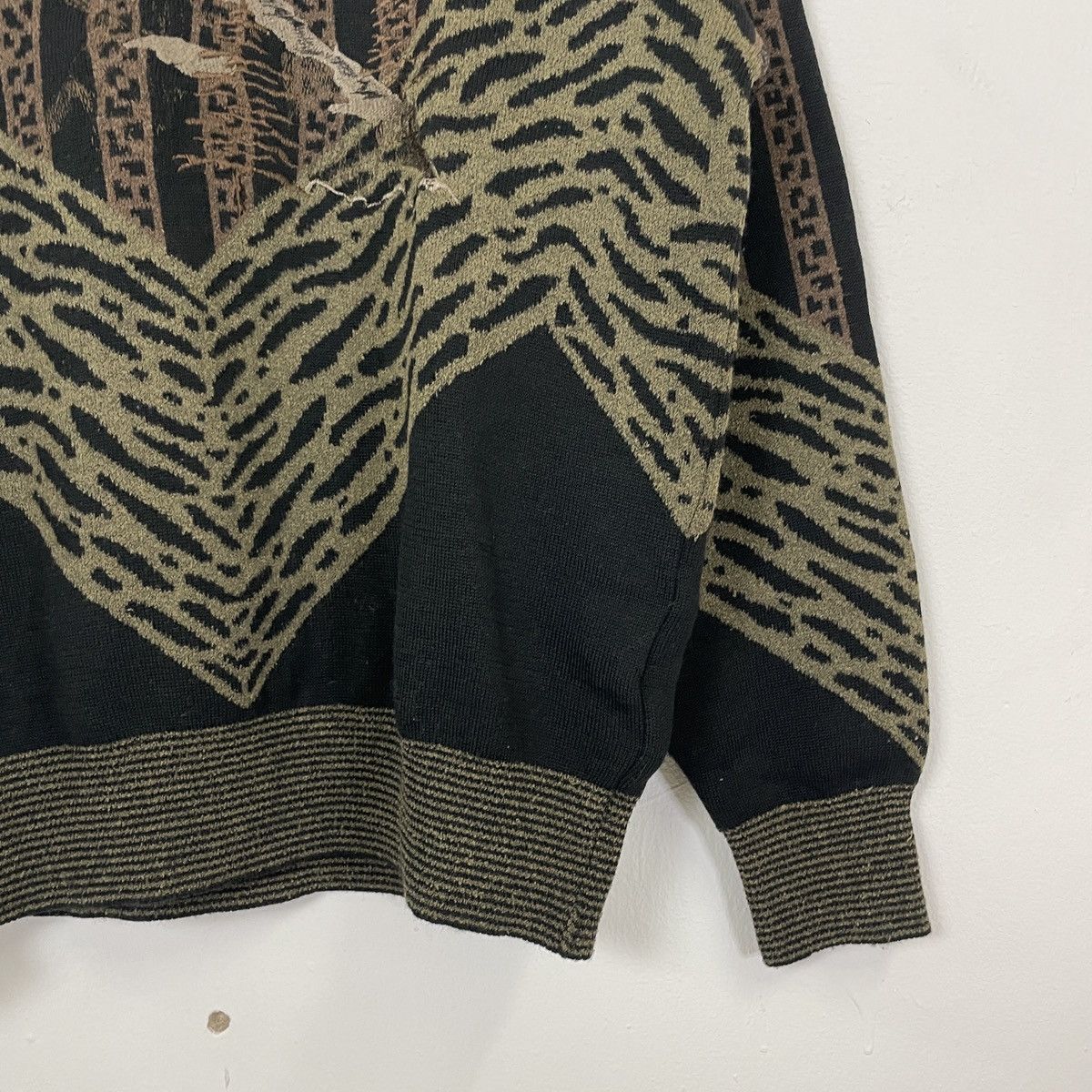 Aran Isles Knitwear RARE‼️Vintage Clever Fox Habitat Motive Jumper Knitwear Size US L / EU 52-54 / 3 - 2 Thumbnail