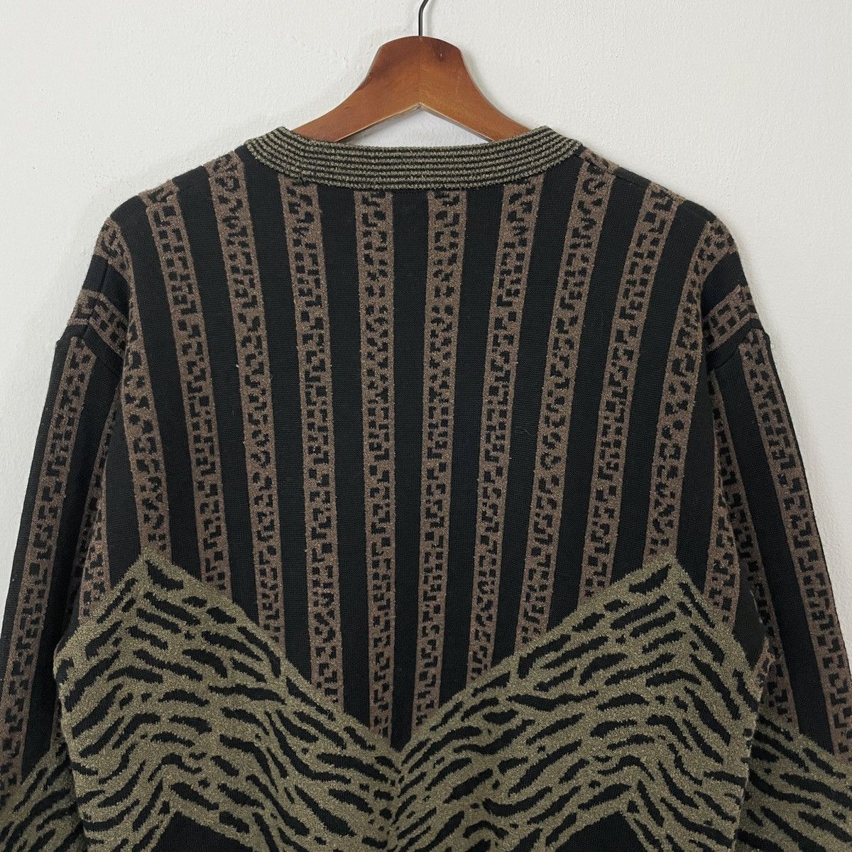 Aran Isles Knitwear RARE‼️Vintage Clever Fox Habitat Motive Jumper Knitwear Size US L / EU 52-54 / 3 - 10 Thumbnail