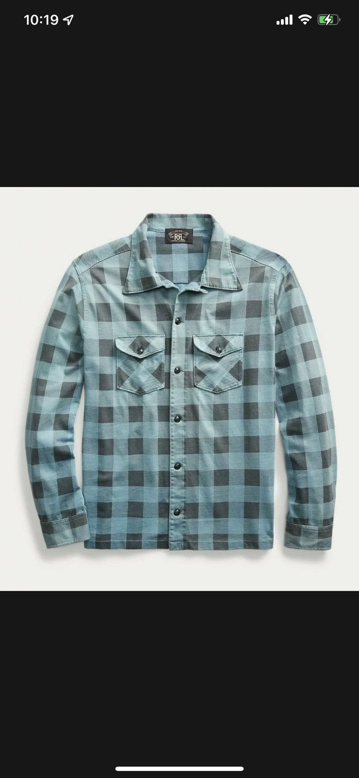 トップス RRL plaid-print jersey popover shirt RRL by Ralph Lauren Plaid-Print Jersey Popover Workshirt