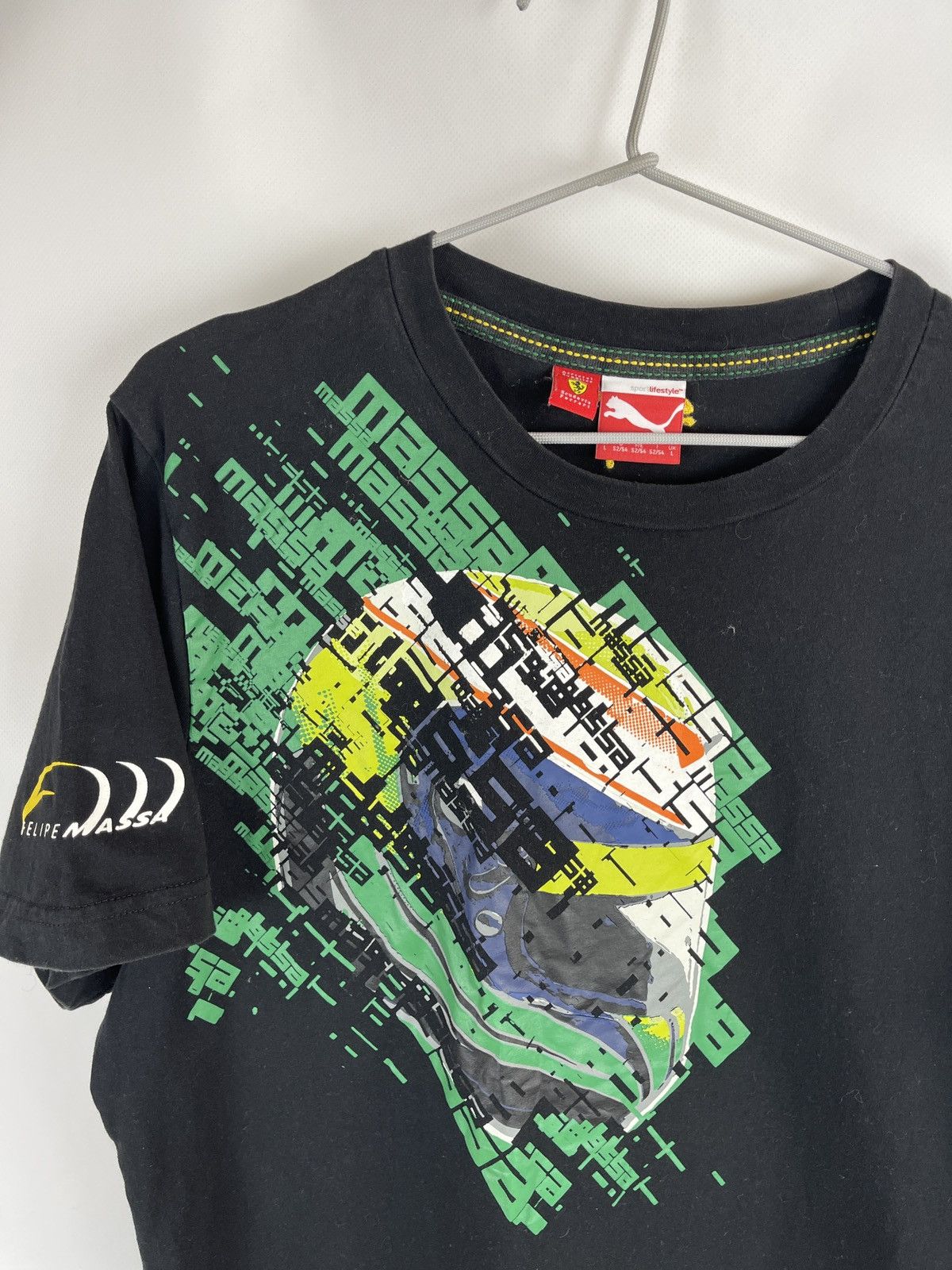 Ferrari Puma Ferrari Felipe Massa big logo tee shirt vintage Size US L / EU 52-54 / 3 - 6 Thumbnail