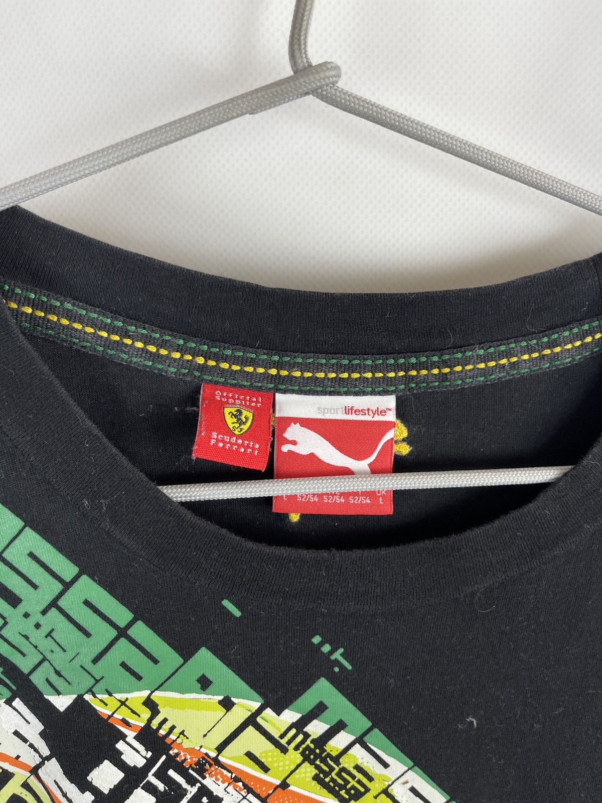 Ferrari Puma Ferrari Felipe Massa big logo tee shirt vintage Size US L / EU 52-54 / 3 - 7 Thumbnail