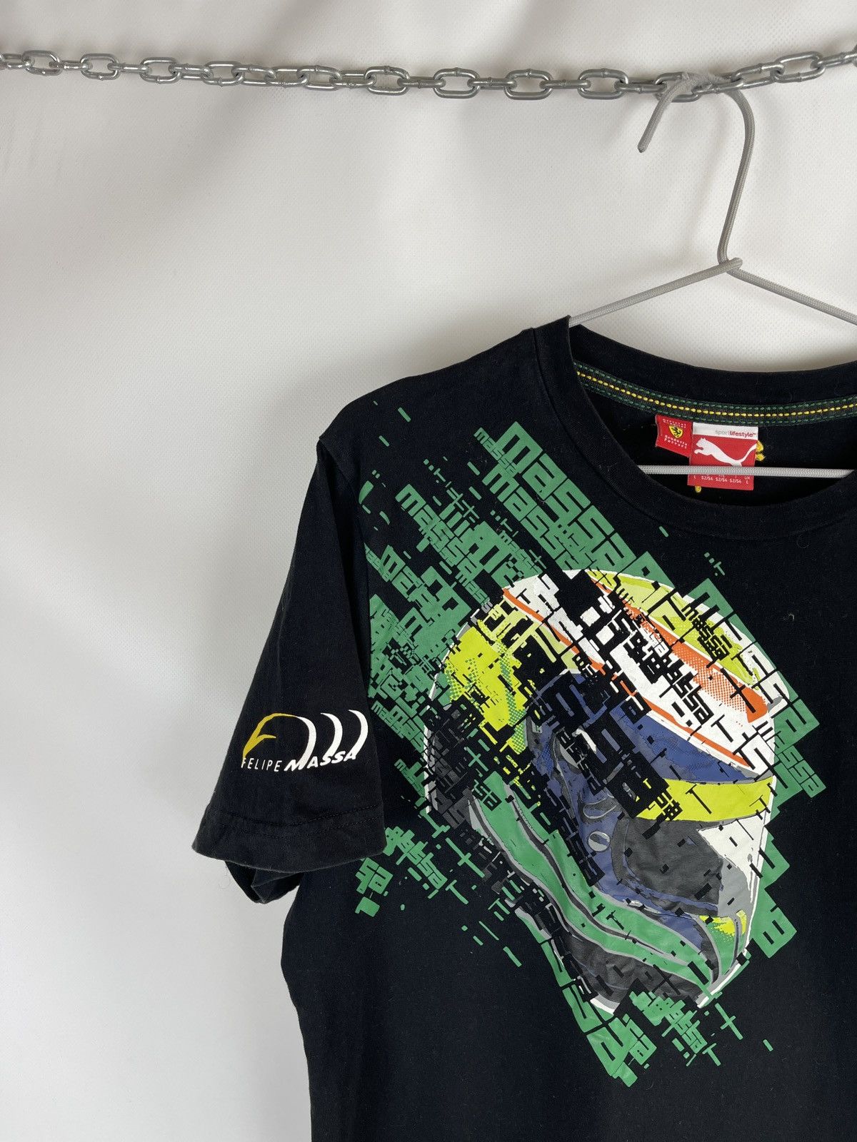 Ferrari Puma Ferrari Felipe Massa big logo tee shirt vintage Size US L / EU 52-54 / 3 - 3 Thumbnail