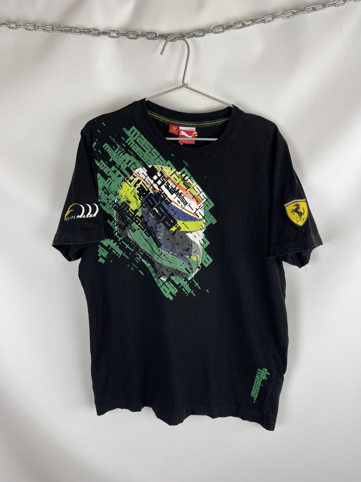 Ferrari Puma Ferrari Felipe Massa big logo tee shirt vintage Size US L / EU 52-54 / 3 - 1 Thumbnail