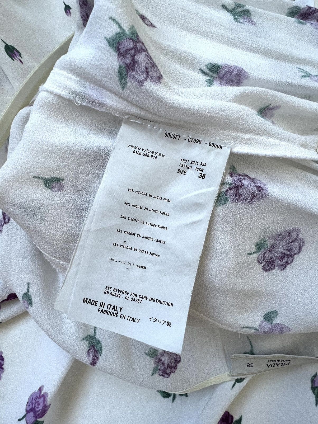 Prada prada floral vintage dress Size XS / US 0-2 / IT 36-38 - 7 Thumbnail