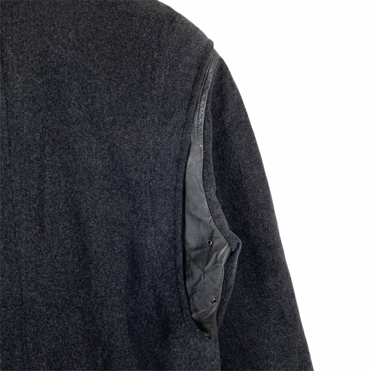 Givenchy GIVENCHY GENTLEMAN PARIS WOOL LEATHER BLAZER COAT Size 44R - 9 Thumbnail