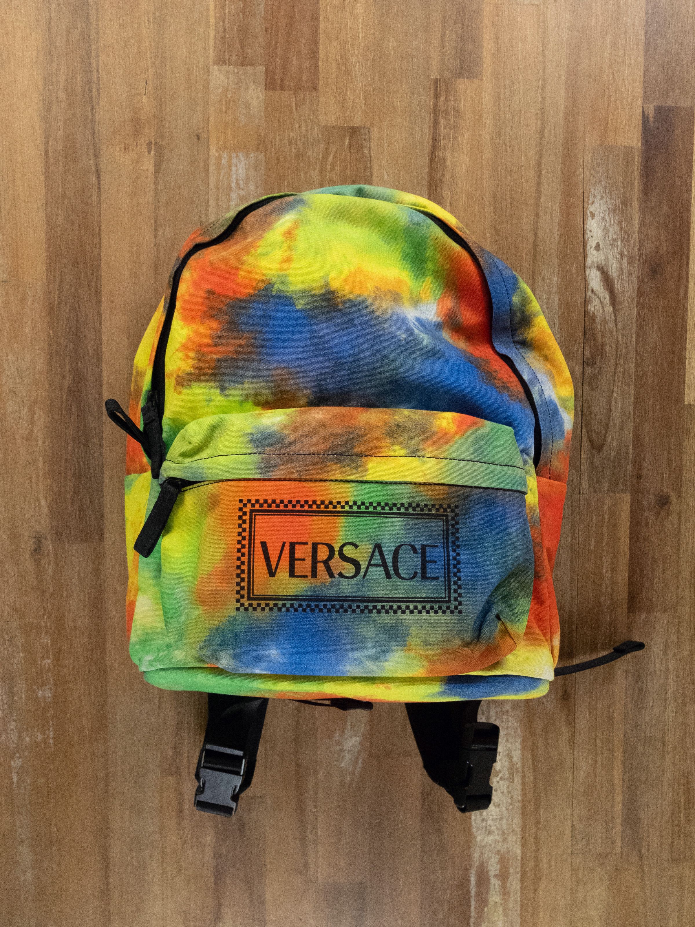 Versace VERSACE colorful tie dye cotton canvas backpack rucksack Size ONE SIZE - 3 Thumbnail