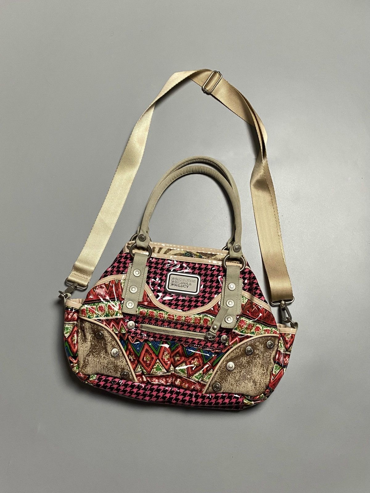 Other GeorgeGina&Lucy patterned vintage studded crossbody/hand bag Size ONE SIZE - 1 Thumbnail
