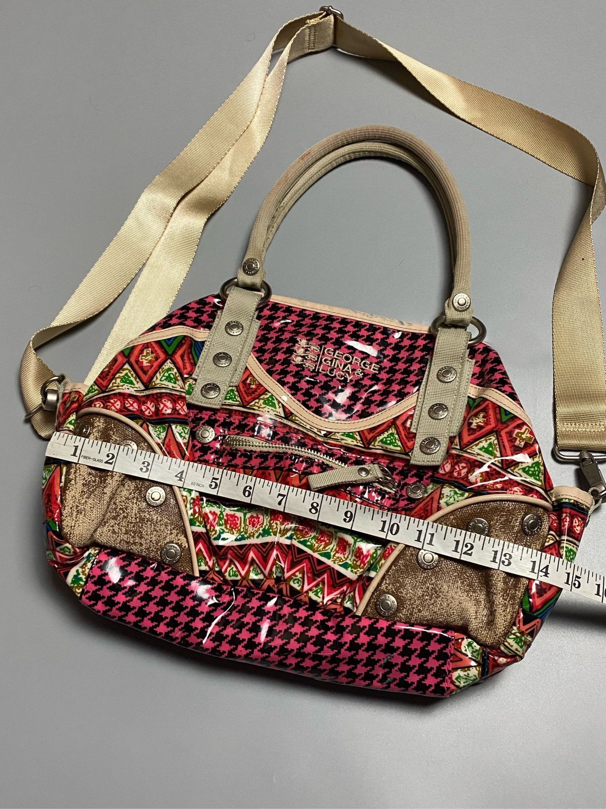 Other GeorgeGina&Lucy patterned vintage studded crossbody/hand bag Size ONE SIZE - 3 Thumbnail