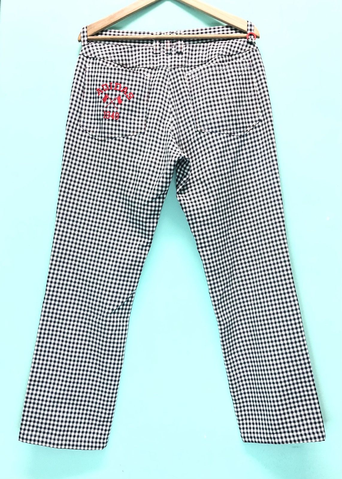 Adidas × Vintage VINTAGE ADIDAS GOLF DOUBLE LAYER FLEECE INNER CHECKED PANTS Size US 32 / EU 48 - 7 Thumbnail