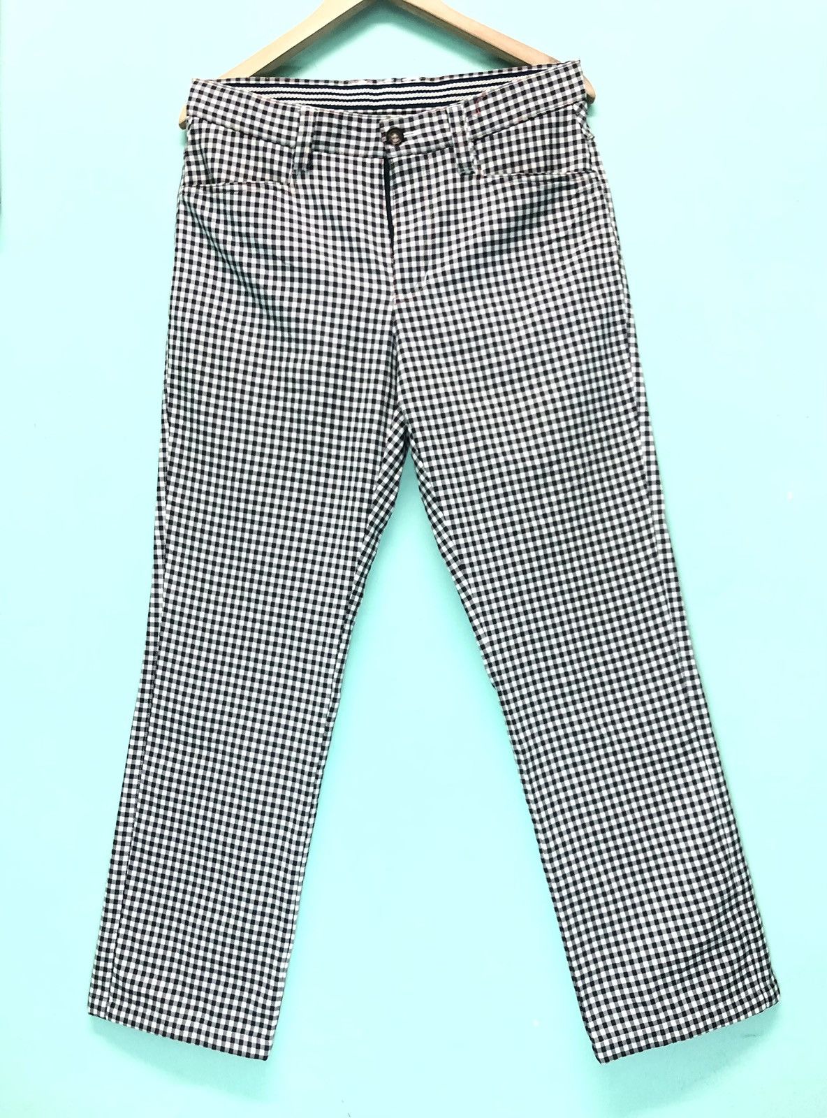 Adidas × Vintage VINTAGE ADIDAS GOLF DOUBLE LAYER FLEECE INNER CHECKED PANTS Size US 32 / EU 48 - 1 Thumbnail