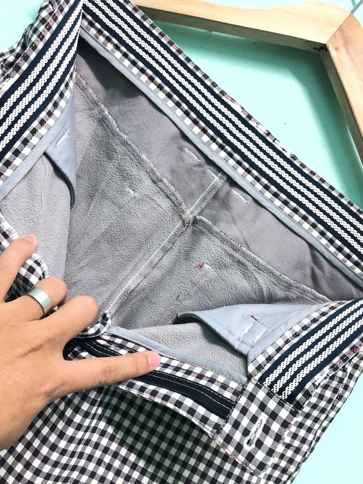 Adidas × Vintage VINTAGE ADIDAS GOLF DOUBLE LAYER FLEECE INNER CHECKED PANTS Size US 32 / EU 48 - 5 Thumbnail