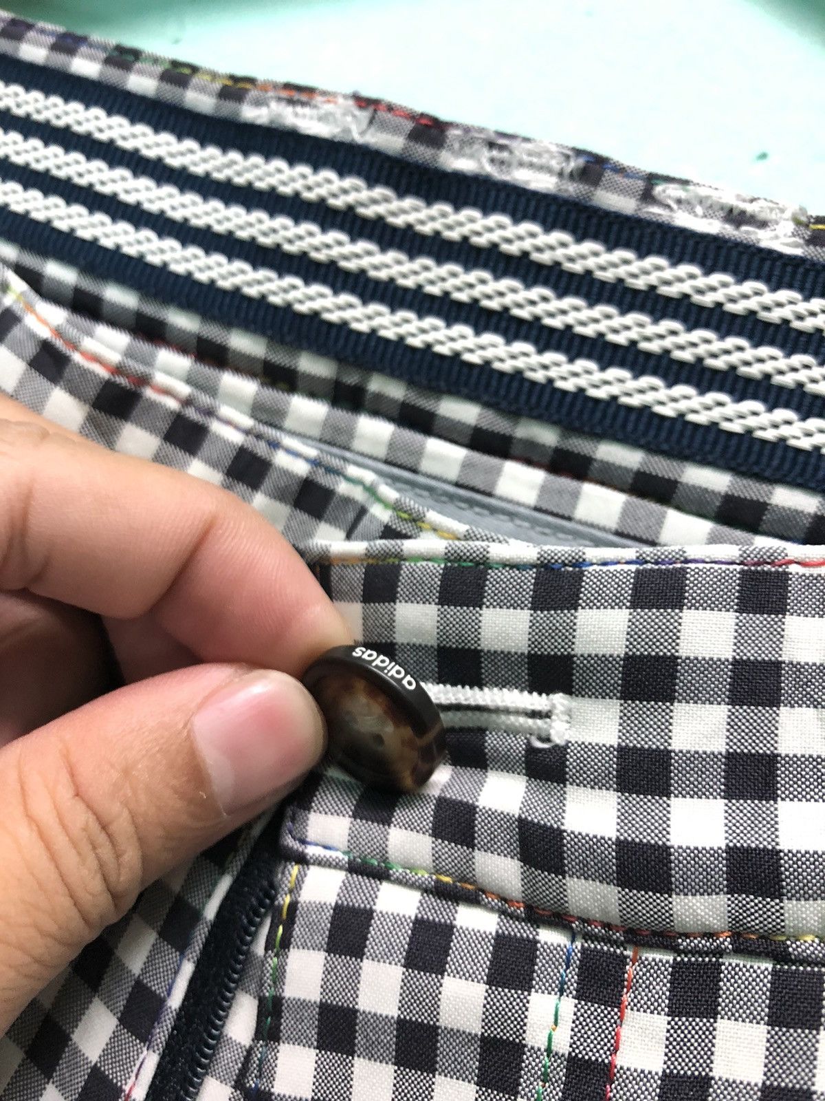 Adidas × Vintage VINTAGE ADIDAS GOLF DOUBLE LAYER FLEECE INNER CHECKED PANTS Size US 32 / EU 48 - 3 Thumbnail