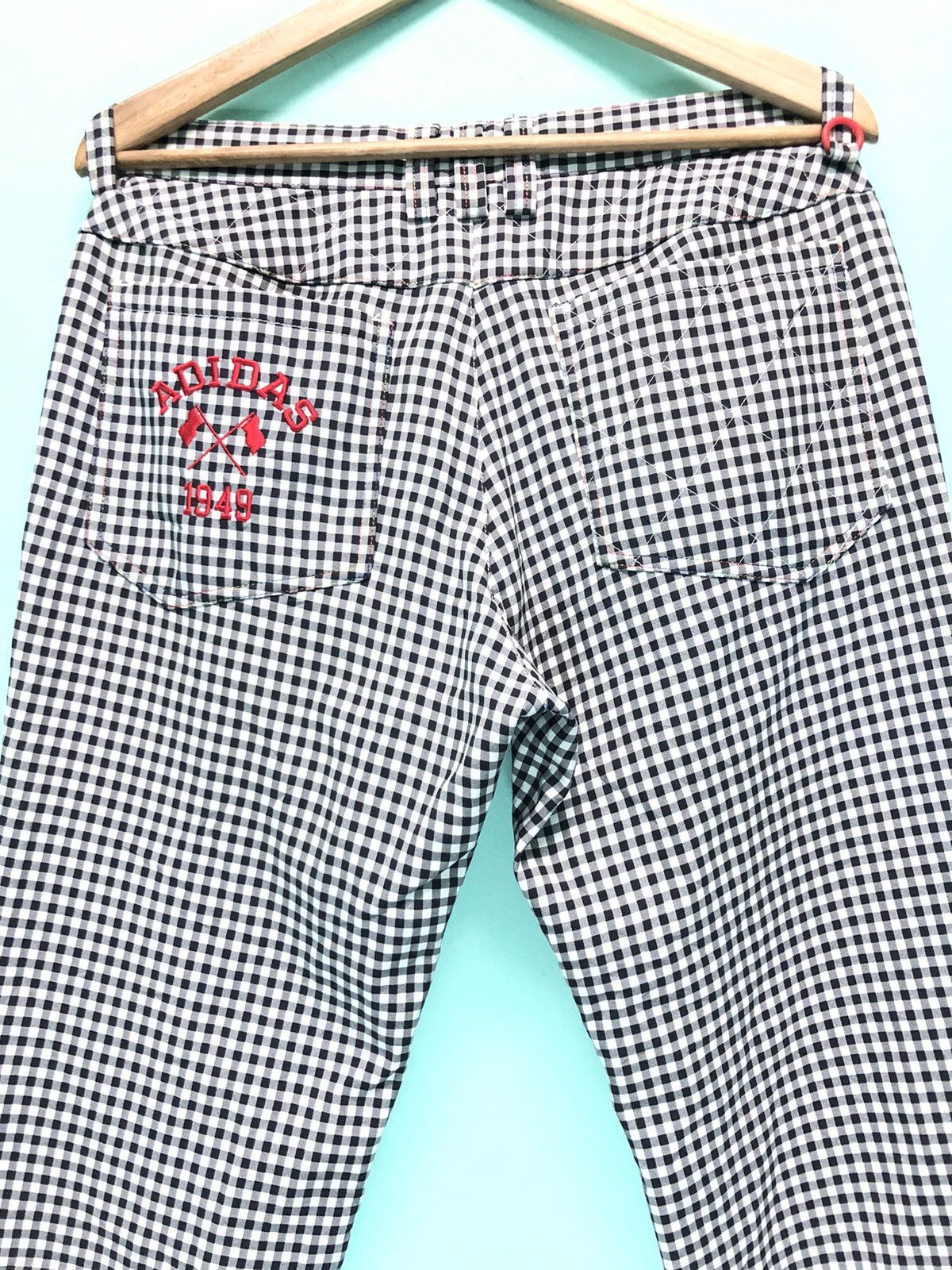 Adidas × Vintage VINTAGE ADIDAS GOLF DOUBLE LAYER FLEECE INNER CHECKED PANTS Size US 32 / EU 48 - 6 Thumbnail