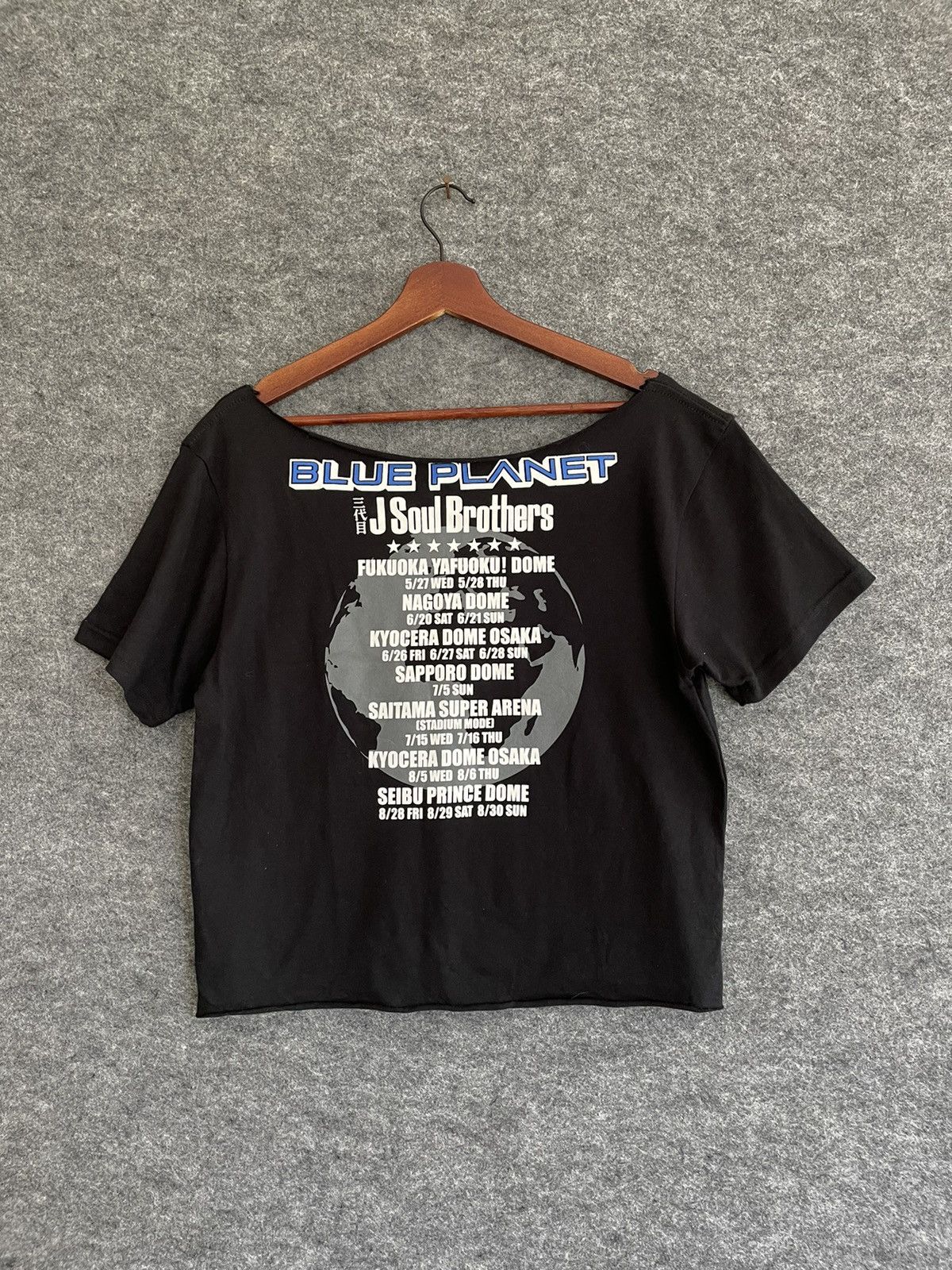 Band Tees × Japanese Brand BLUE PLANET LIBE TOUR 2015 CROPPED TEE Size US M / EU 48-50 / 2 - 3 Thumbnail