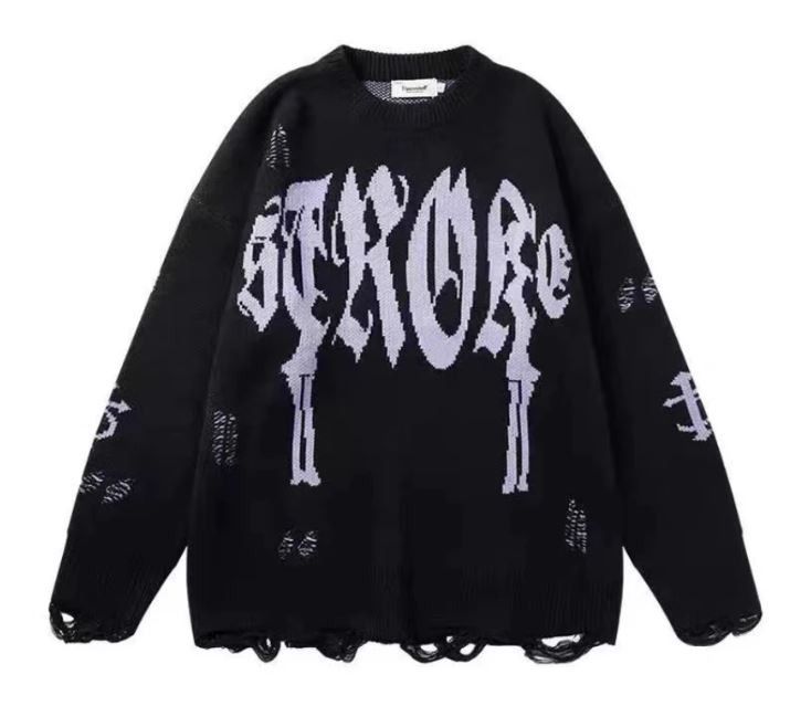 New Retro Gothic Pullover Sweater