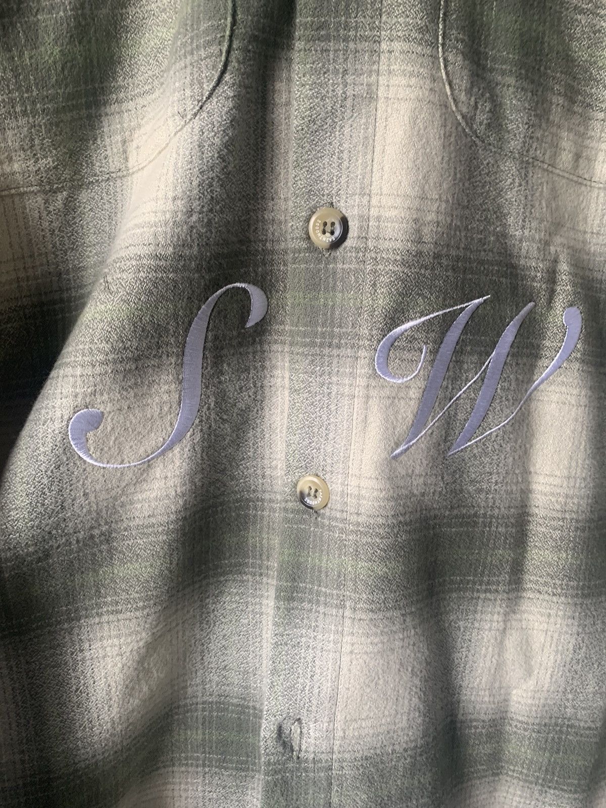 Saintwoods SaintWoods Shadow Plaid Flannel Shirt Size US M / EU 48-50 / 2 - 3 Thumbnail
