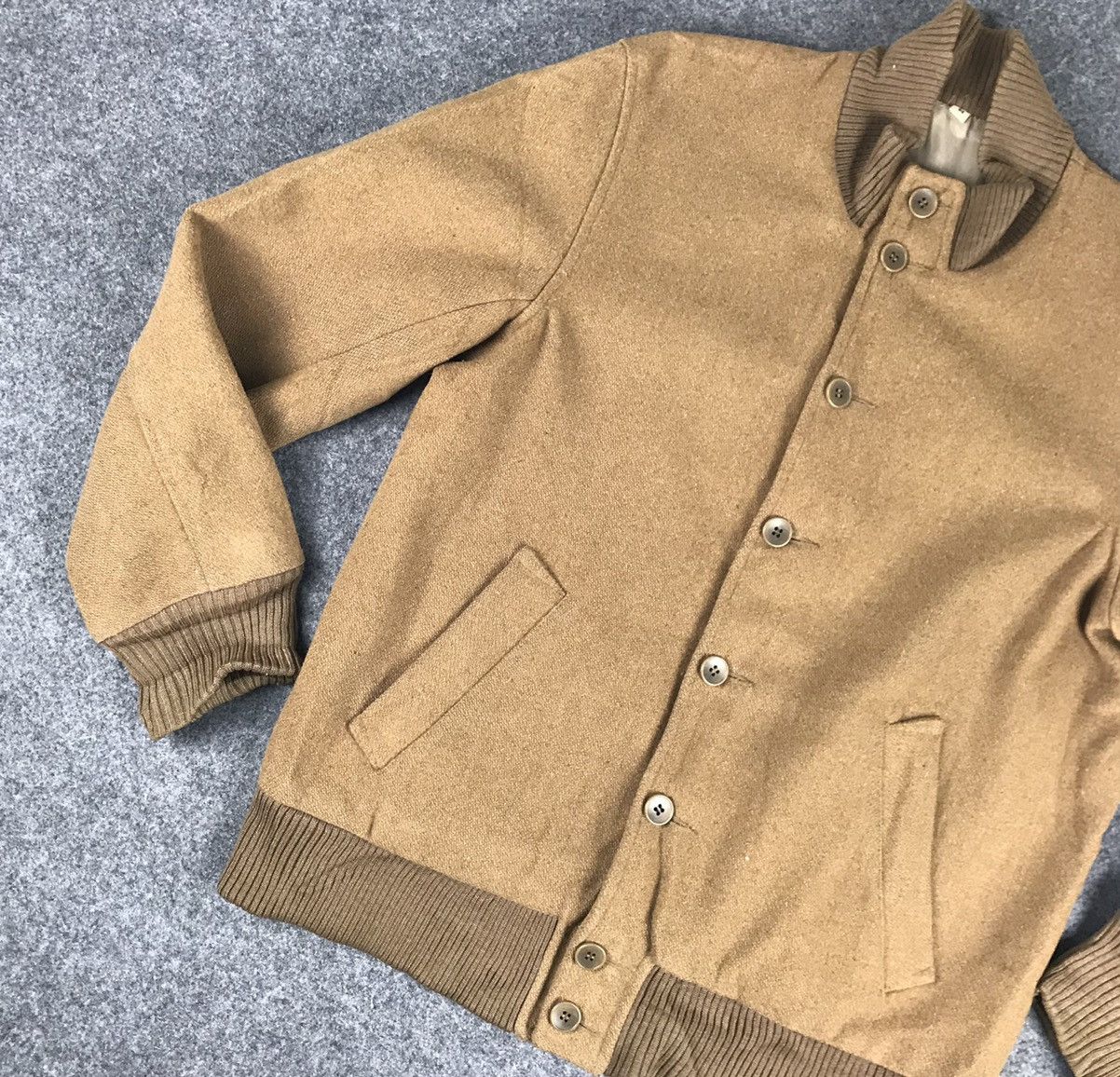 Japanese Brand × Vintage 🔥Wool Bomber full button Jacket🔥 Size US M / EU 48-50 / 2 - 7 Thumbnail