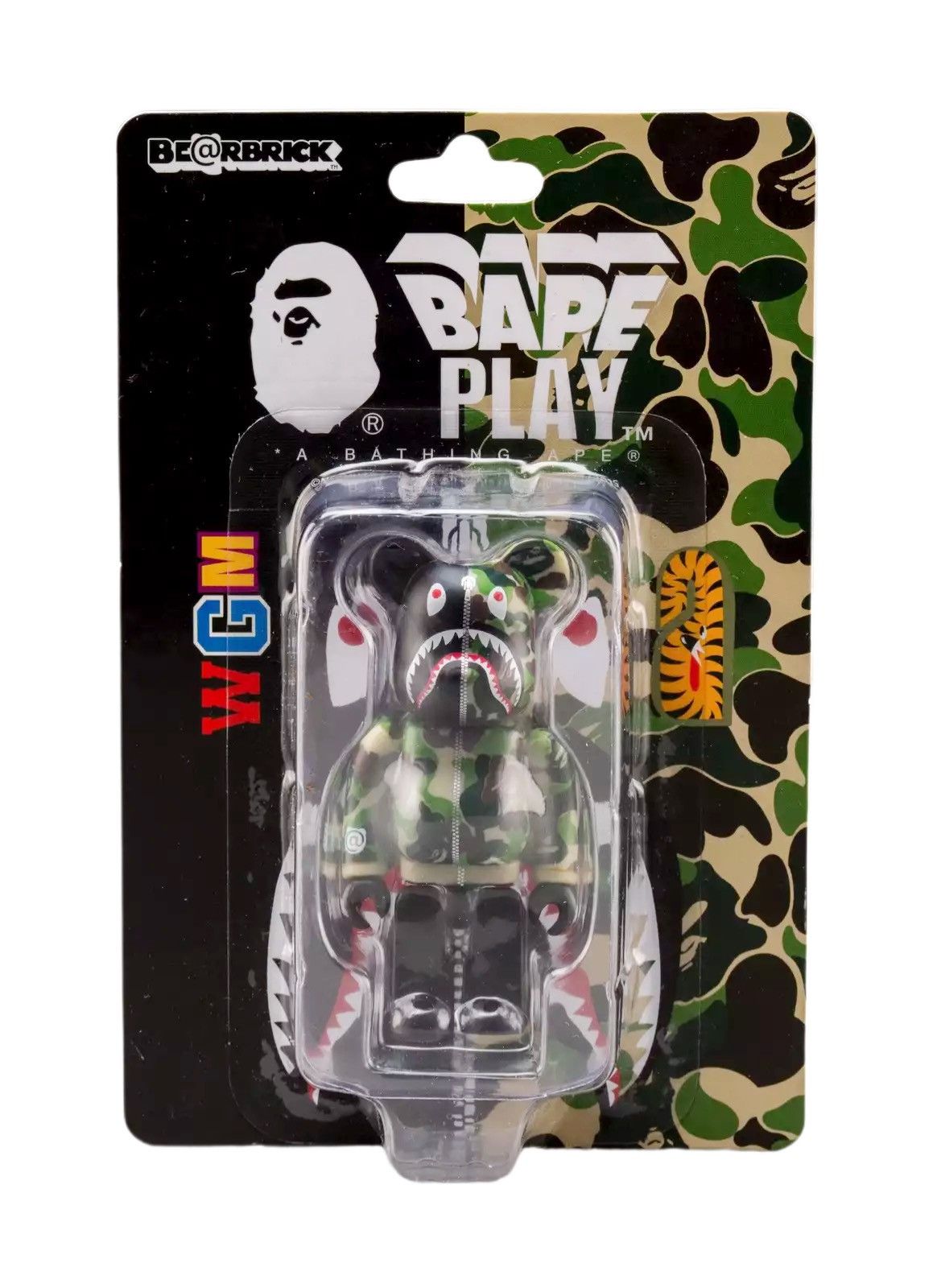 image of Be@rbrick X Bape Shark Hoodie 100% Green, Men's