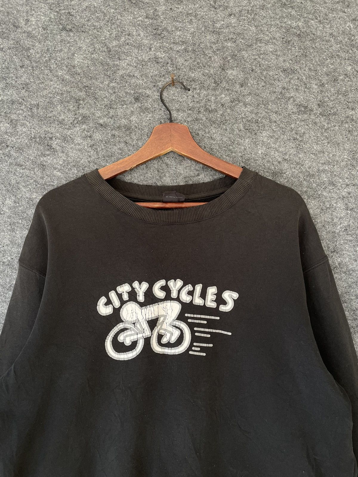 Keith Haring DISSTRESSED KEITH HARRING CITY CYCLES SWEATSHIRT Size US L / EU 52-54 / 3 - 2 Thumbnail