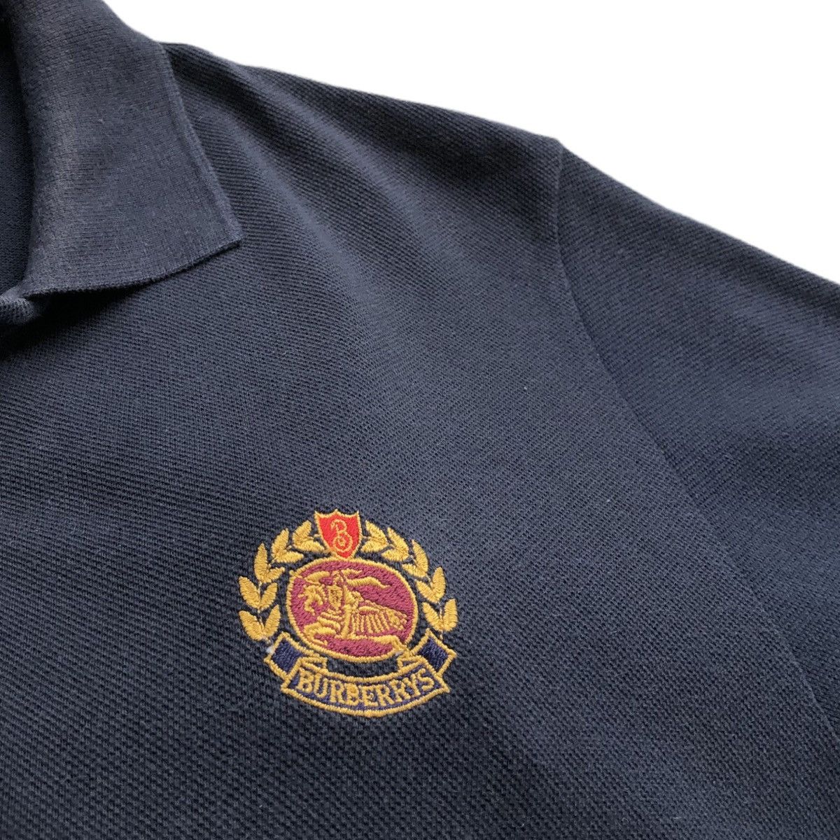 Burberry Vintage Burberrys Embroidery Logo Polo Tee Size US S / EU 44-46 / 1 - 5 Thumbnail