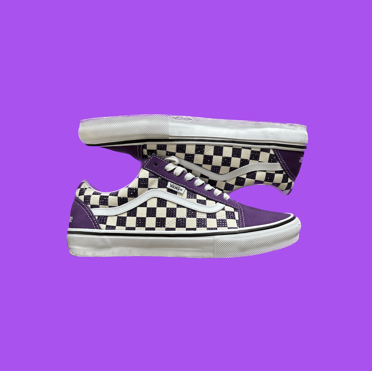 Supreme × Vans SUPREME x VANS SWAROVSKI PURPLE OLD SKOOL | Grailed