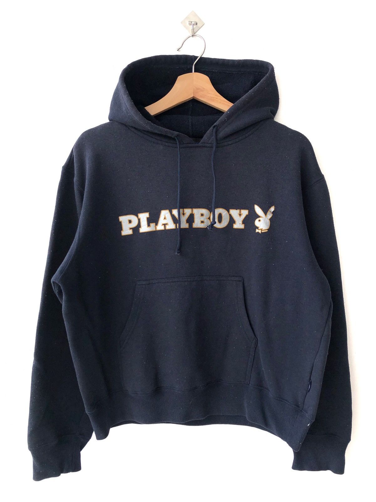 Playboy Vintage Sunfaded Playboy Spellout Logo Pullover Hoodies Size US S / EU 44-46 / 1 - 1 Thumbnail