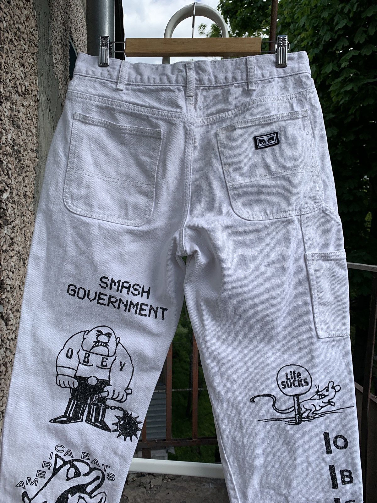 Obey Obey Hardwork Carpenter Dream Team Single Knee Cargo Pants Size US 30 / EU 46 - 9 Thumbnail
