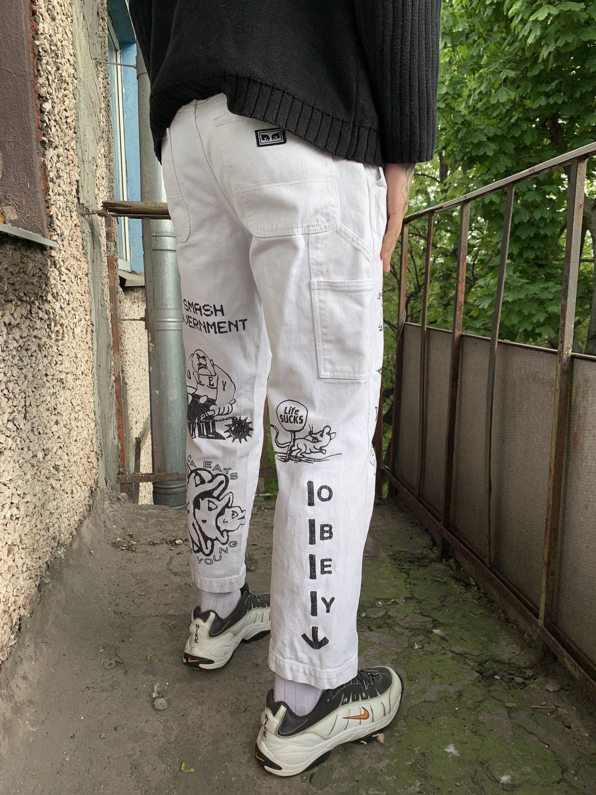 Obey Obey Hardwork Carpenter Dream Team Single Knee Cargo Pants Size US 30 / EU 46 - 4 Thumbnail
