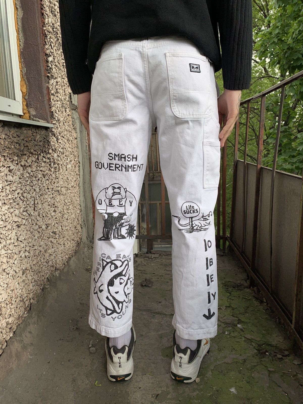 Obey Obey Hardwork Carpenter Dream Team Single Knee Cargo Pants Size US 30 / EU 46 - 3 Thumbnail
