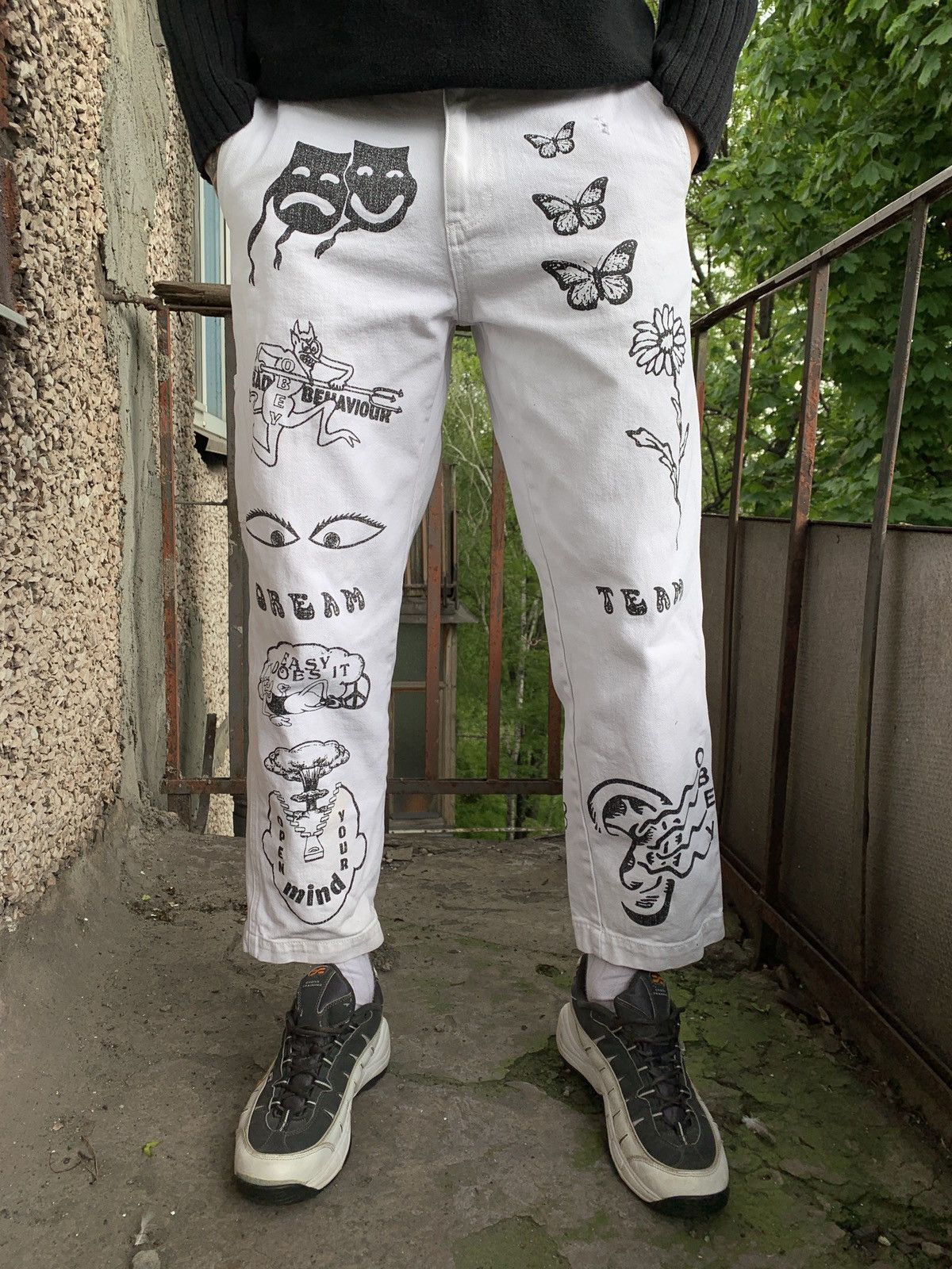 Obey Obey Hardwork Carpenter Dream Team Single Knee Cargo Pants Size US 30 / EU 46 - 2 Thumbnail