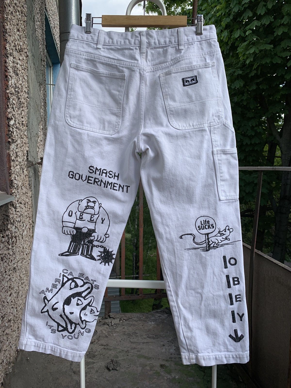 Obey Obey Hardwork Carpenter Dream Team Single Knee Cargo Pants Size US 30 / EU 46 - 7 Thumbnail
