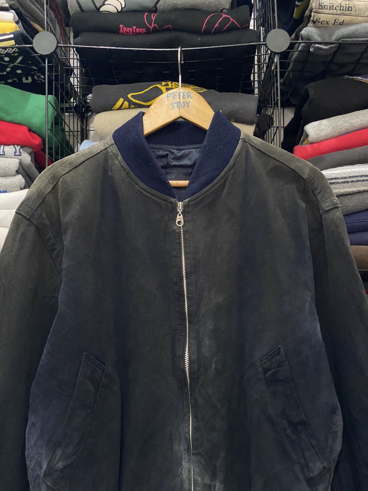 Vintage VINTAGE JUN MEN LEATHER BOMBER JACKET Size US L / EU 52-54 / 3 - 5 Thumbnail
