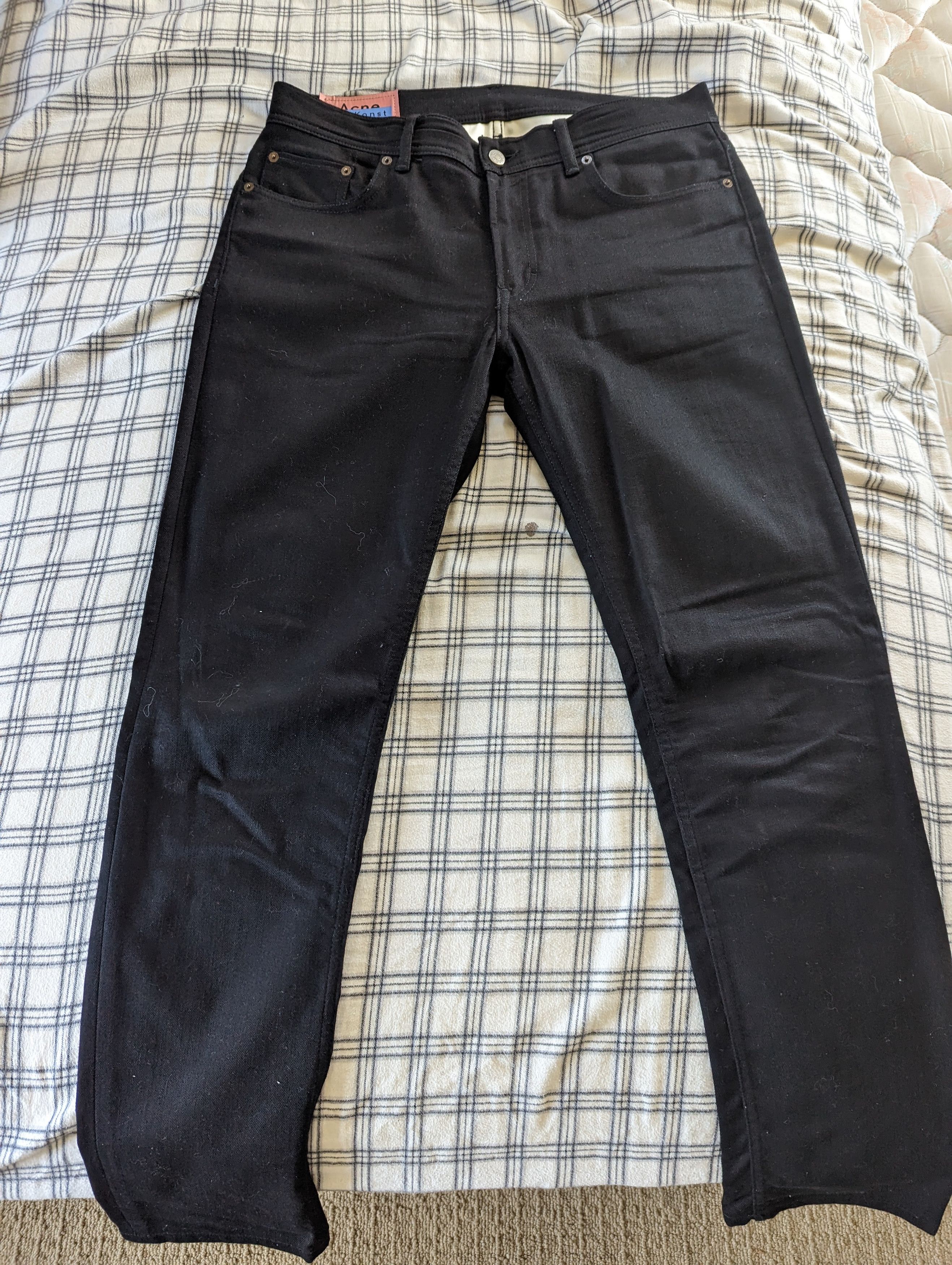 Acne Studios River North Jet Black Denim 34/34