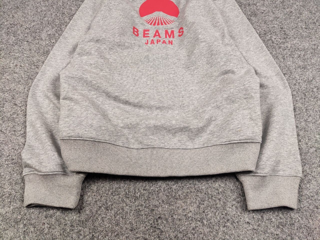 Japanese Brand Beams Boy Japan Red Logo Blank Crew Check Gray Sweatshirt Size US L / EU 52-54 / 3 - 9 Thumbnail